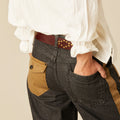 CHARCOAL DENIM CONTRAST STRAP