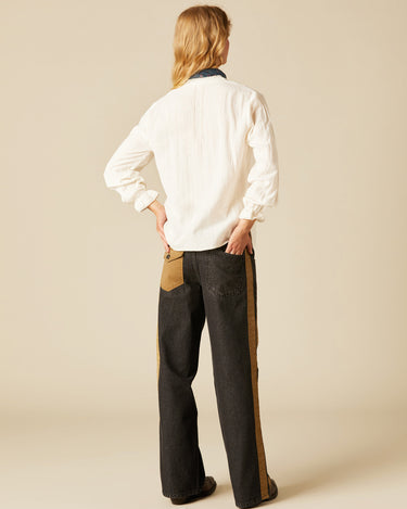 CHARCOAL DENIM CONTRAST STRAP