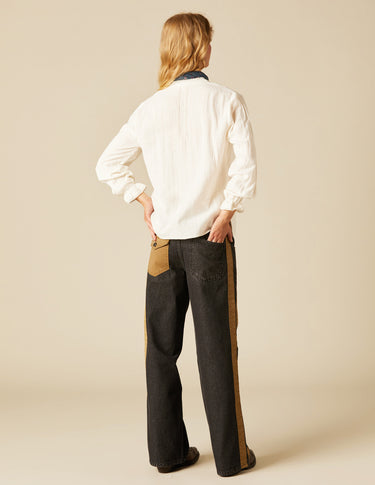CHARCOAL DENIM CONTRAST STRAP