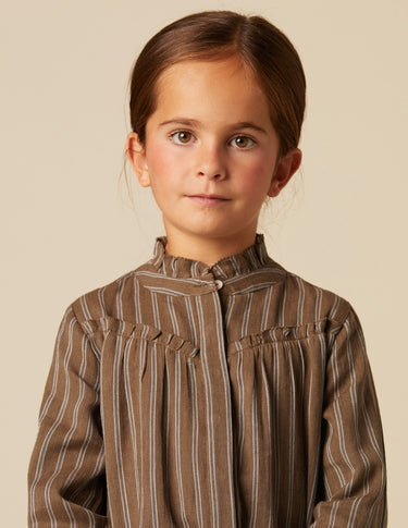 BROWN STRIPED SHIRT