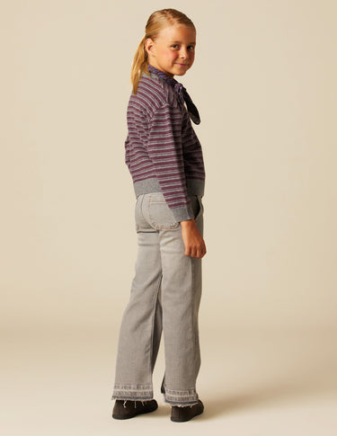 GRAY AND BLACK STRIPED JERSEY