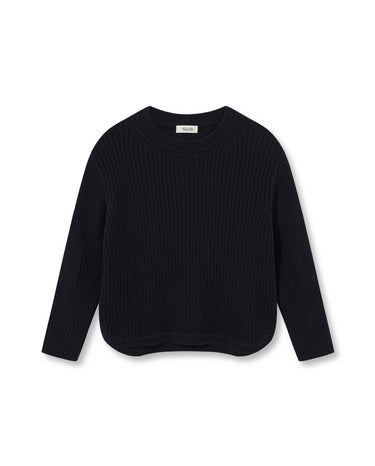 ANTHRACITE RIBBED SWEATER