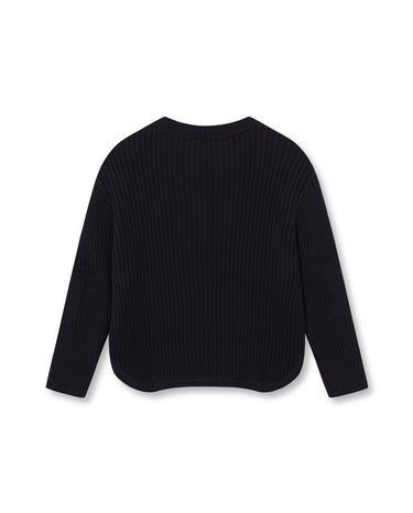 ANTHRACITE RIBBED SWEATER