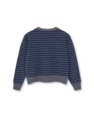 BLUE GREY STRIPED JUMPER