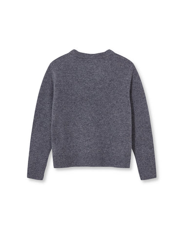 MEDIUM GREY V-NECK JUMPER