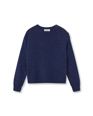 JERSEY BOTONES AZUL JASPEADO