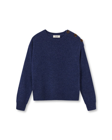 BLUE SPECKLED BUTTON-UP JERSEY