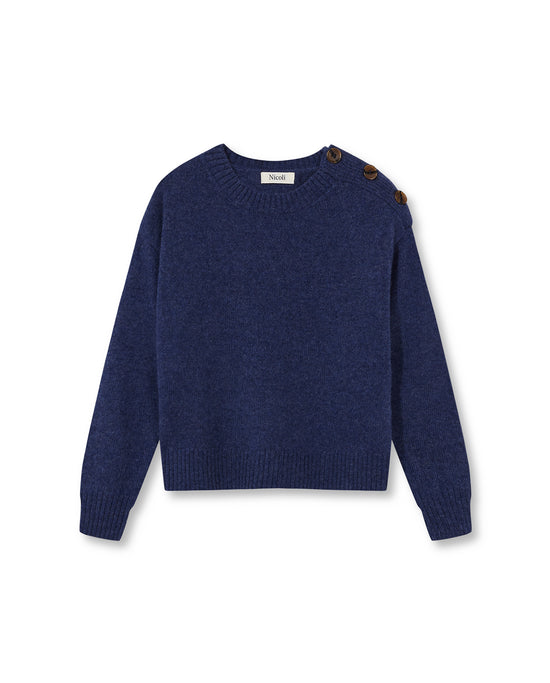 JERSEY BOTONES AZUL JASPEADO