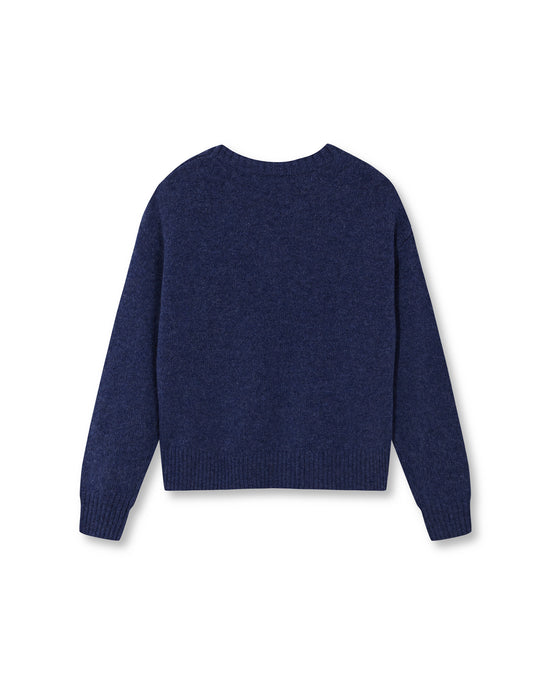 JERSEY BOTONES AZUL JASPEADO
