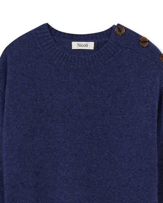 JERSEY BOTONES AZUL JASPEADO