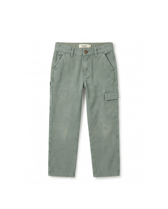 GREEN HUNTING CARGO PANTS