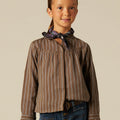 CAMISA RAYA MARRÓN