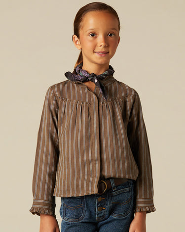CAMISA RAYA MARRÓN