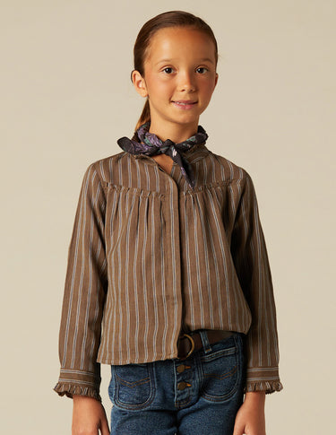 CAMISA RAYA MARRÓN