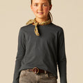 CHARCOAL LONG-SLEEVED T-SHIRT