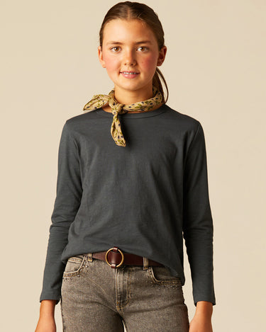 CHARCOAL LONG-SLEEVED T-SHIRT
