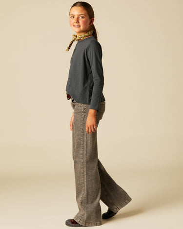 CHARCOAL LONG-SLEEVED T-SHIRT