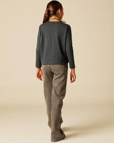 CHARCOAL LONG-SLEEVED T-SHIRT