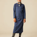 VESTIDO PUNTO RAYAS AZULES
