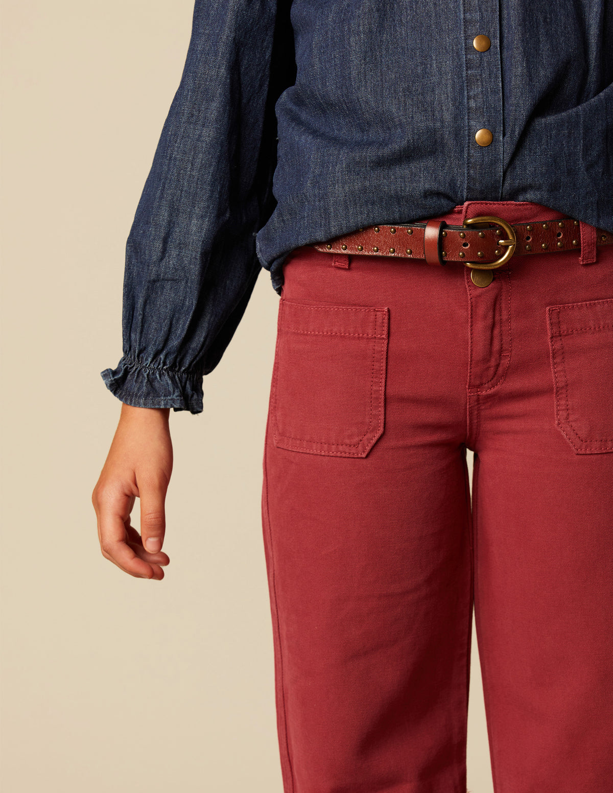 PANTALÓN BOLSILLO INDIAN RED