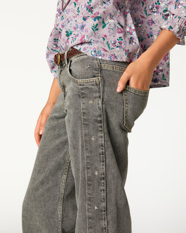 GREY SIDE STAR DENIM