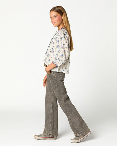 MINI GREY DENIM STUDS