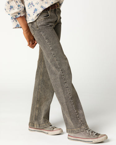 MINI GREY DENIM STUDS