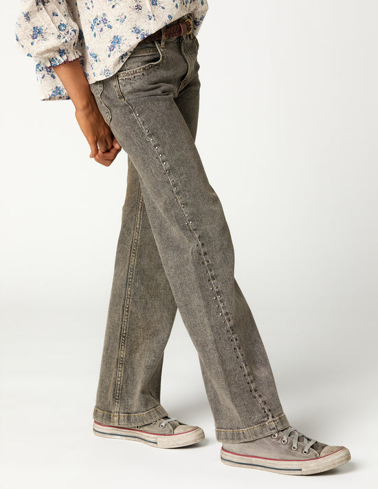DENIM GRIS TACHAS MINI