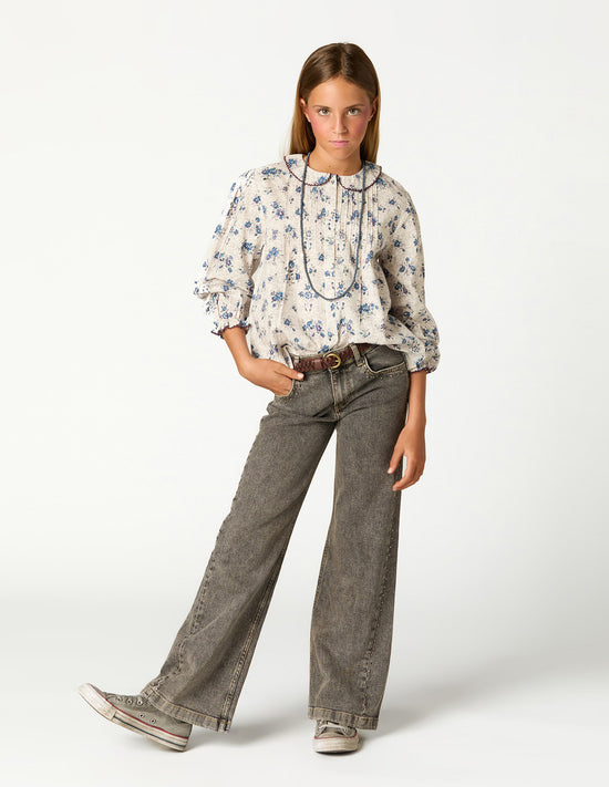 DENIM GRIS TACHAS MINI
