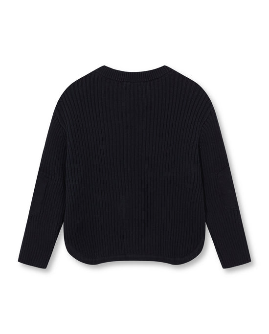 ANTHRACITE RIBBED JERSEY
