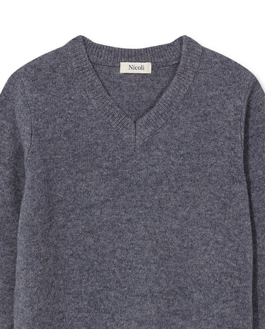 JERSEY CUELLO PICO GRIS MEDIO