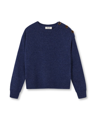 SPECKLED BLUE BUTTON-UP JERSEY