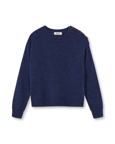 SPECKLED BLUE BUTTON-UP JERSEY