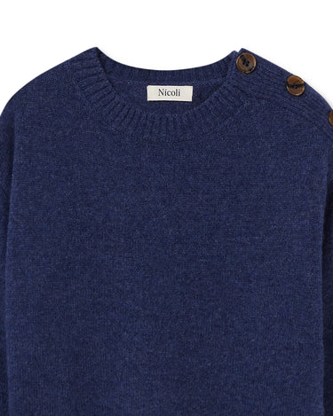 SPECKLED BLUE BUTTON-UP JERSEY