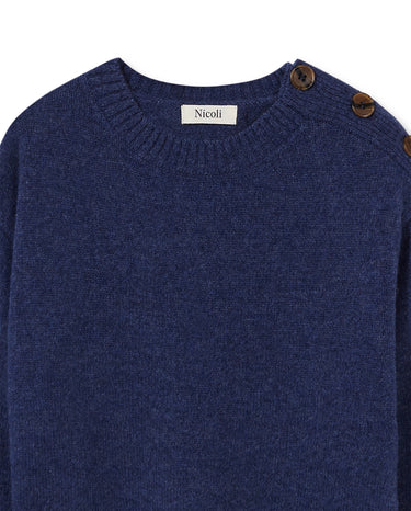 SPECKLED BLUE BUTTON-UP JERSEY