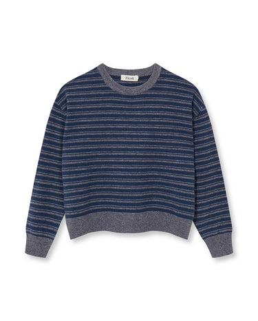 GRAY BLUE STRIPED JERSEY