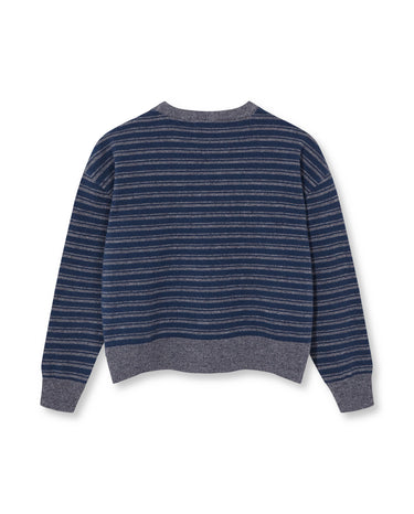 GRAY BLUE STRIPED JERSEY
