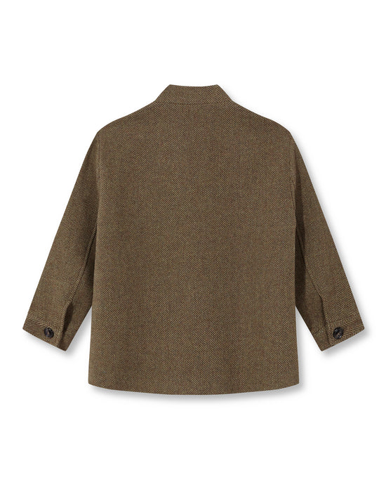 HERRINGBONE MAO JACKET