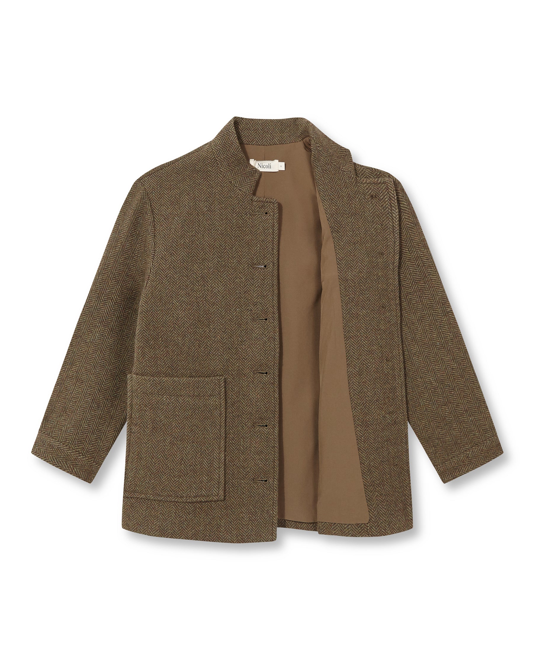 HERRINGBONE MAO JACKET