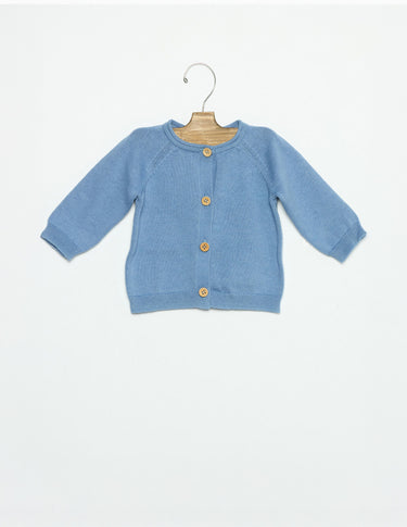 CHAQUETA BEBÉ BOTONES ANILINE BLUE