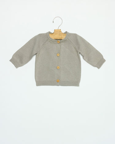 BABY JACKET BUTTONS IRON GREY