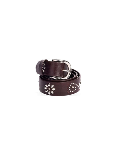 BURGUNDY STUDDED BELT