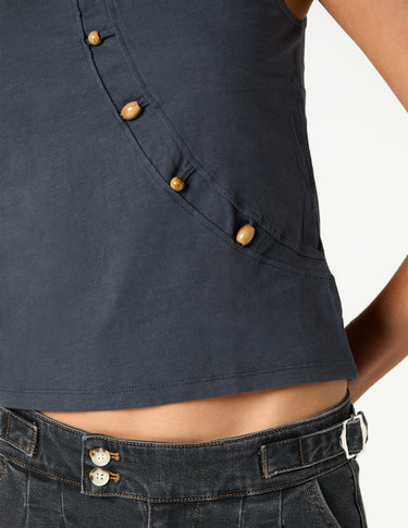 ANTHRACITE CUT-OUT T-SHIRT