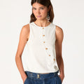 WHITE CUT OUT T-SHIRT