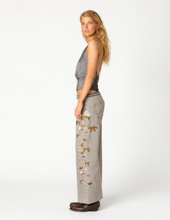 TOP HALTER CADENA NAVY