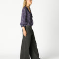 ANTHRACITE DENIM BUCKLE TROUSERS