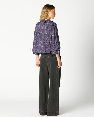 ANTHRACITE DENIM BUCKLE TROUSERS