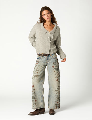 PANTALÓN DENIM AZUL PRINT