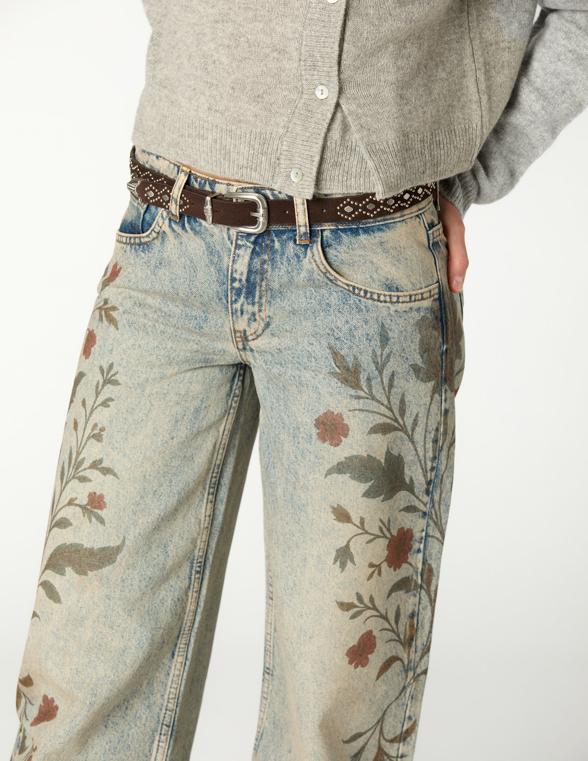 PANTALÓN DENIM AZUL PRINT