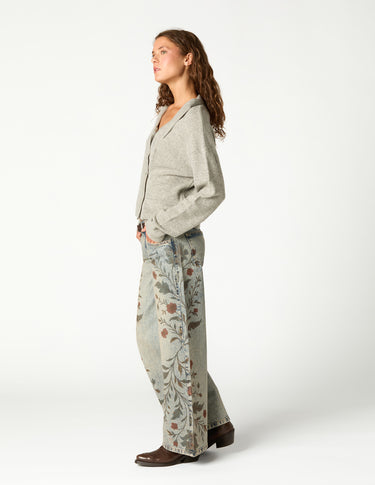 PANTALÓN DENIM AZUL PRINT